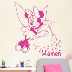 Minnie fairy sticker with stars