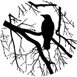 Sticker circle tree with birds