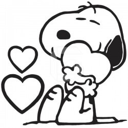 Snoopy in Love Custom Sticker