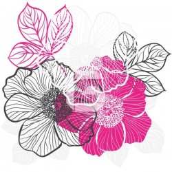 Sticker flowers for dresser