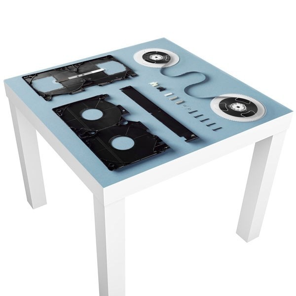 Sticker table ikea video cassette