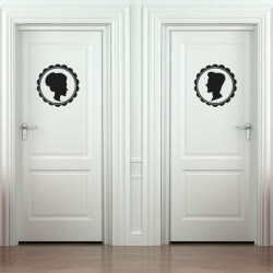 Sticker silhouettes for doors