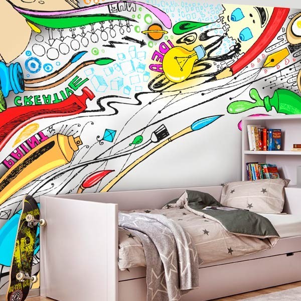 Wall mural children's art and painting